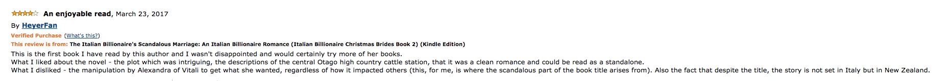 Scandalous amazon review Lesley