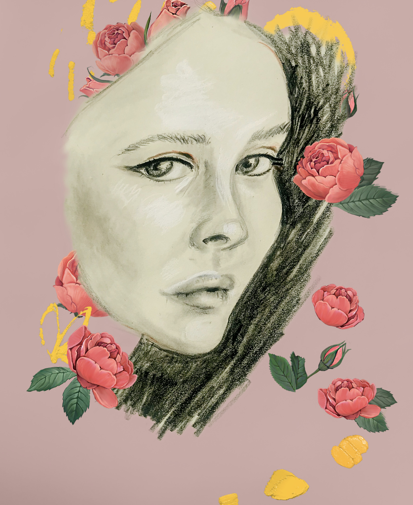 IMG_6432 sketch with roses Lilly-Rose Depp